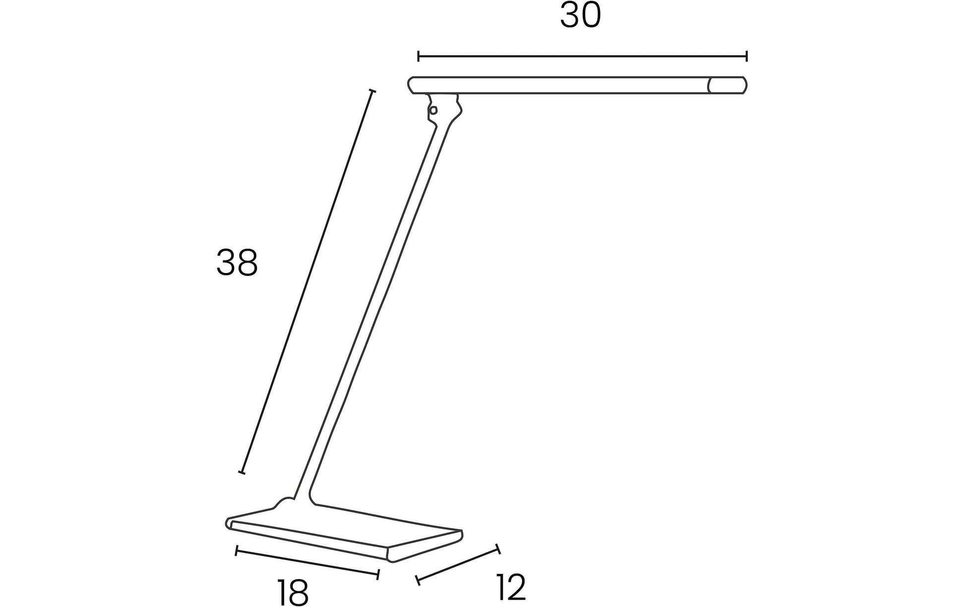 Unilux Tischleuchte – LED 5 W, 500 lm, 3500 K, dimmbar, Touch-Dimmer, schwenkbarer Spotkopf – Schwarz
