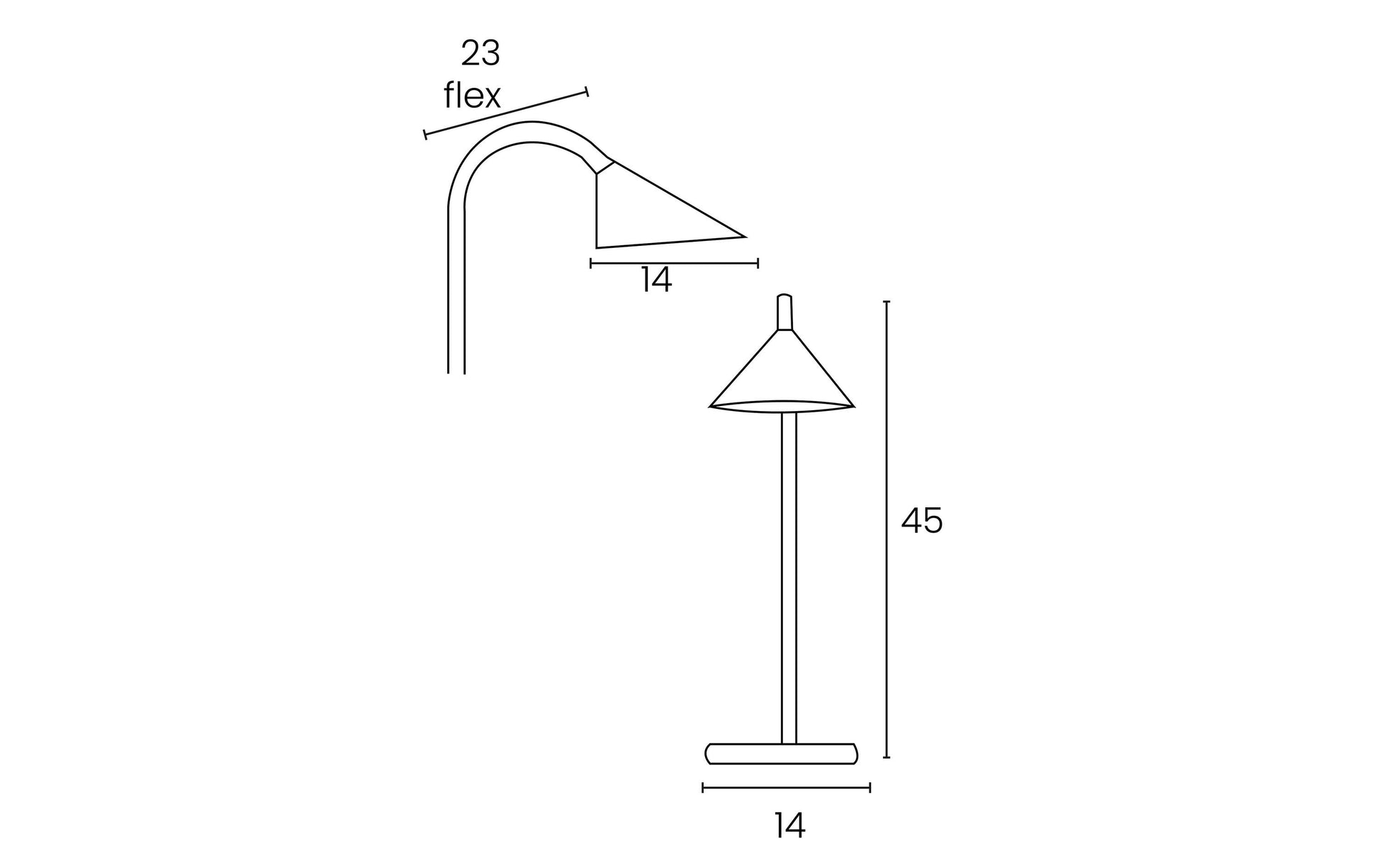 Unilux Tischleuchte SOL – LED 4 W, 500 lm, 3500 K, flexibler Arm – Schwarz