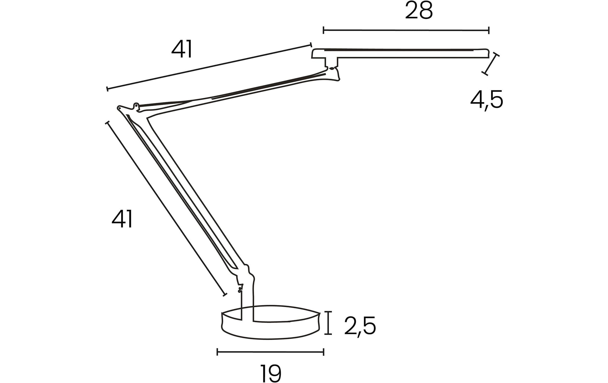 Unilux Tischleuchte Mambo – LED 6,5 W, 600 lm, 3050 K, klappbarer Kopf – Grau