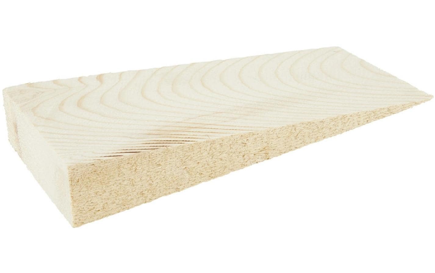 Holz Zollhaus Holzkeil – 80 × 200 × 0–30 mm, Kiefer, Nature, FSC