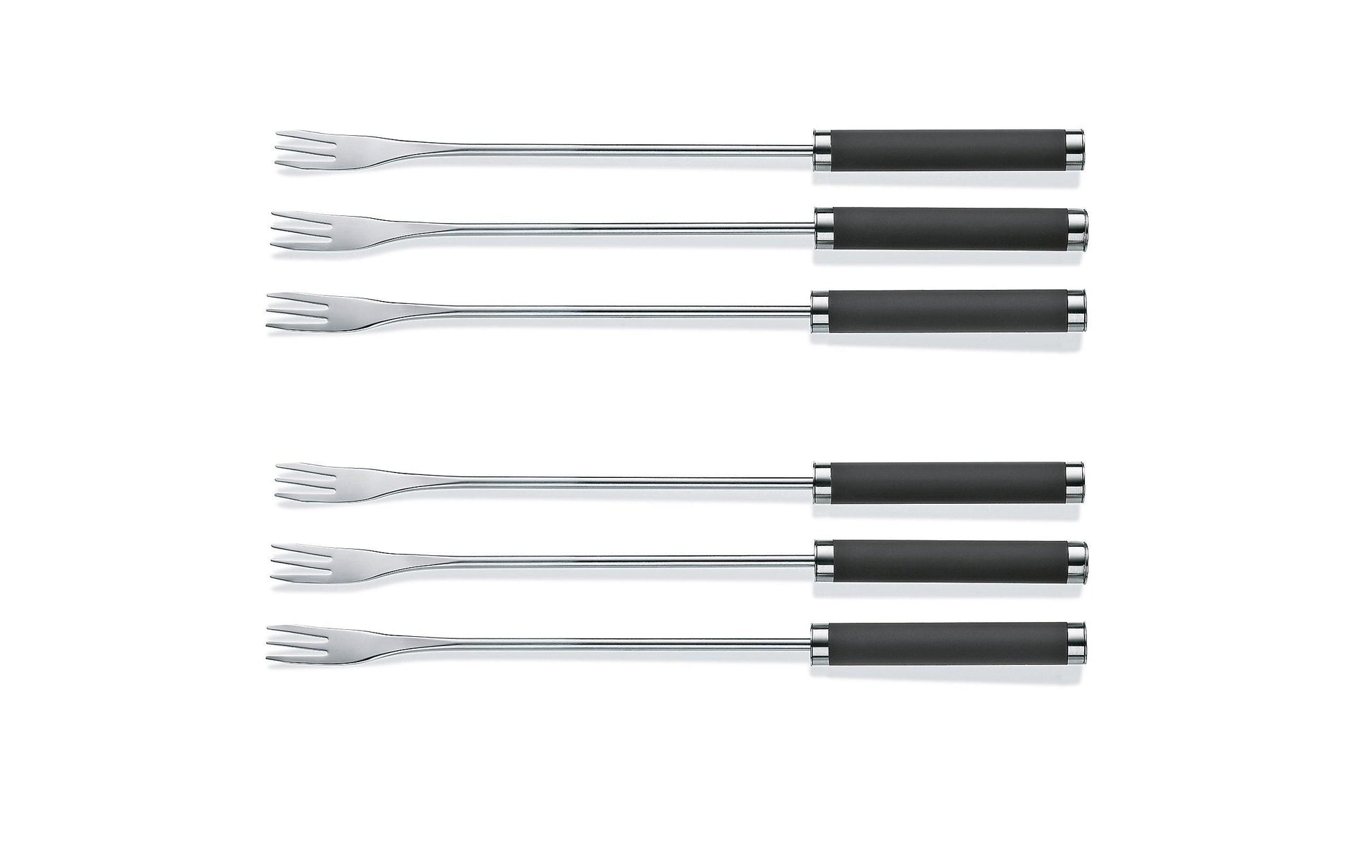 Kela Montana – Fonduegabel 24,5 cm, Edelstahl, schwarz, 6er-Set