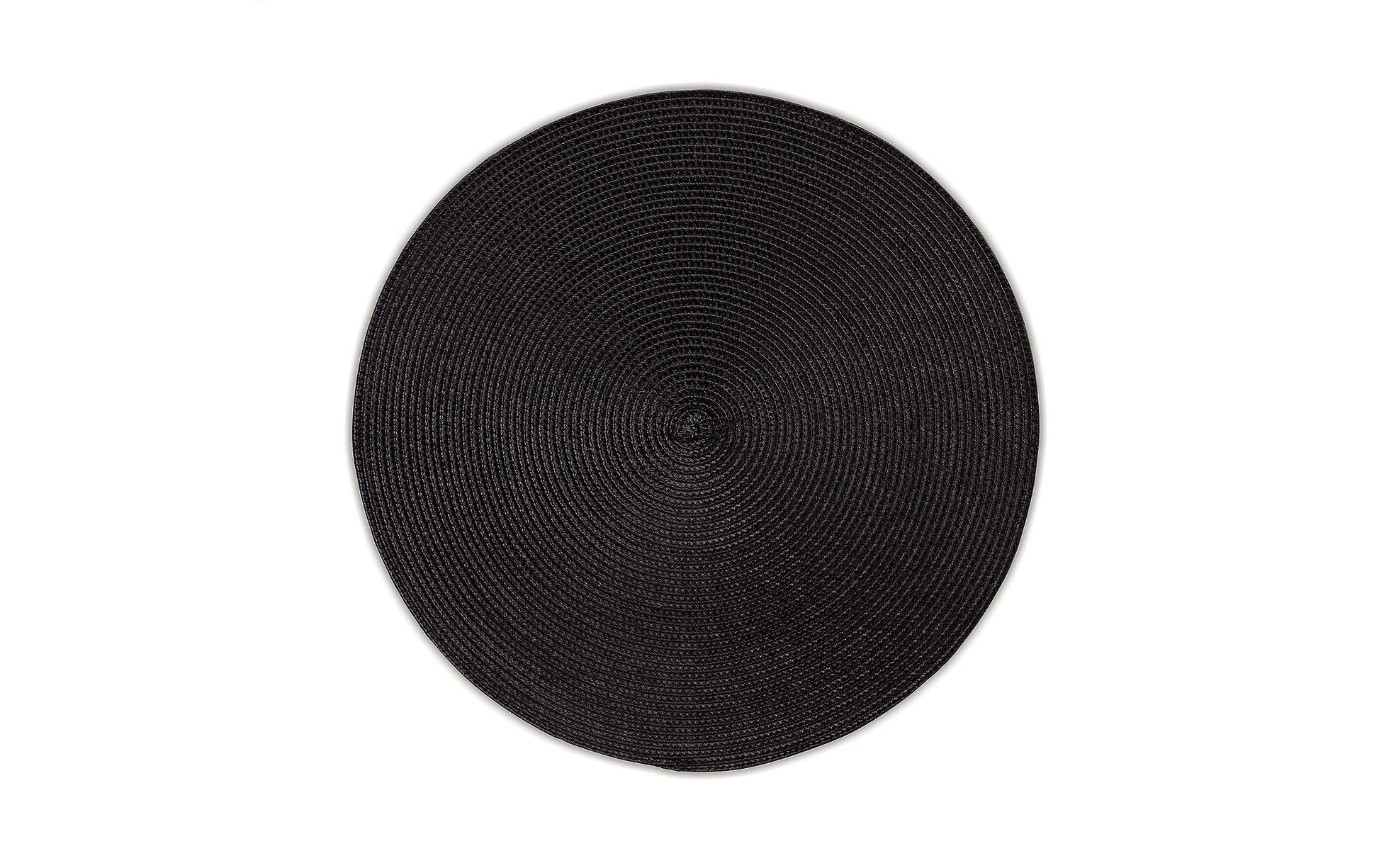 Kela Tischset – rund, PP, schwarz, Ø38 cm
