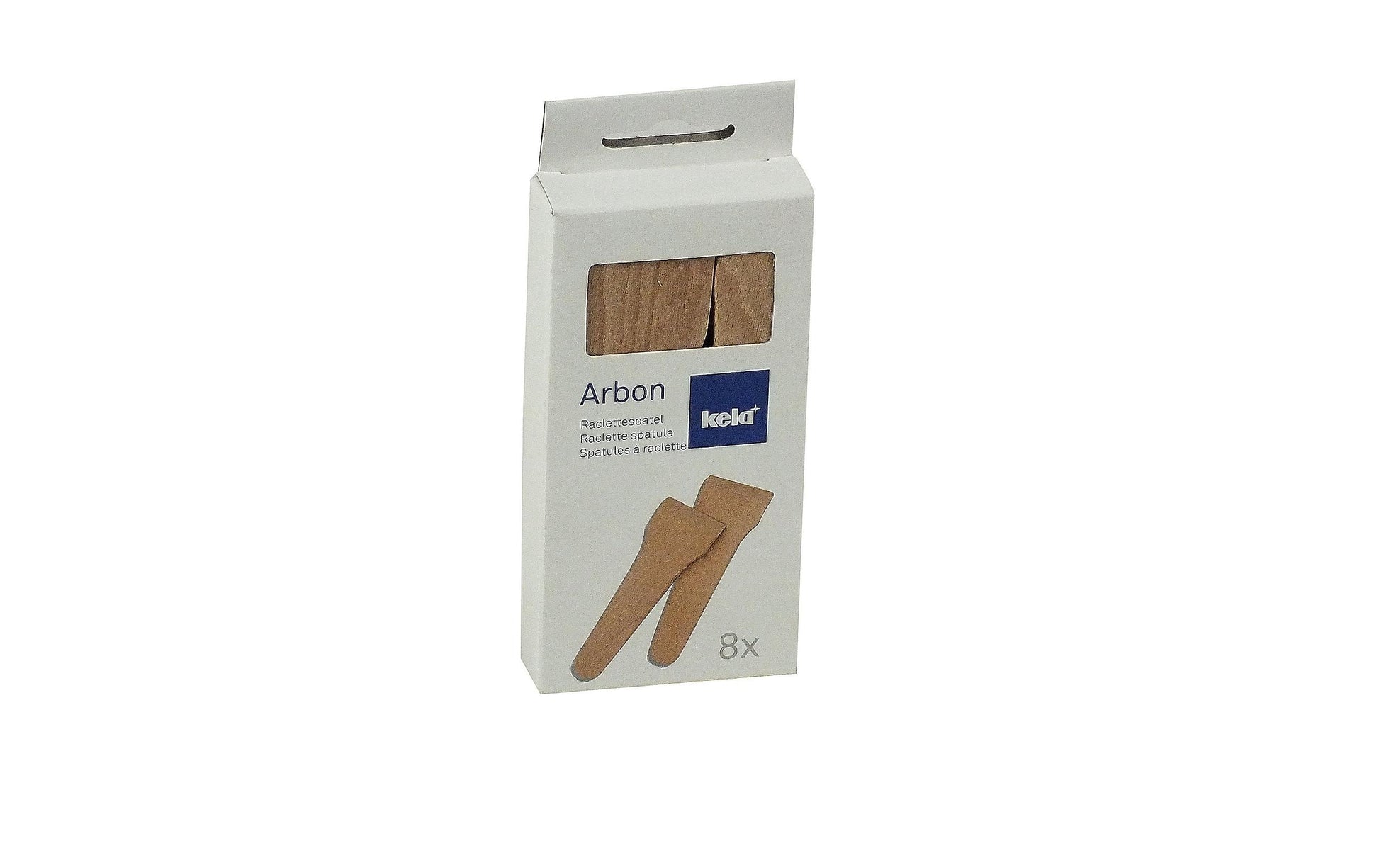 Kela Raclette-Spachtel 12 × 4 cm, Buche, Braun, 8 Stk.