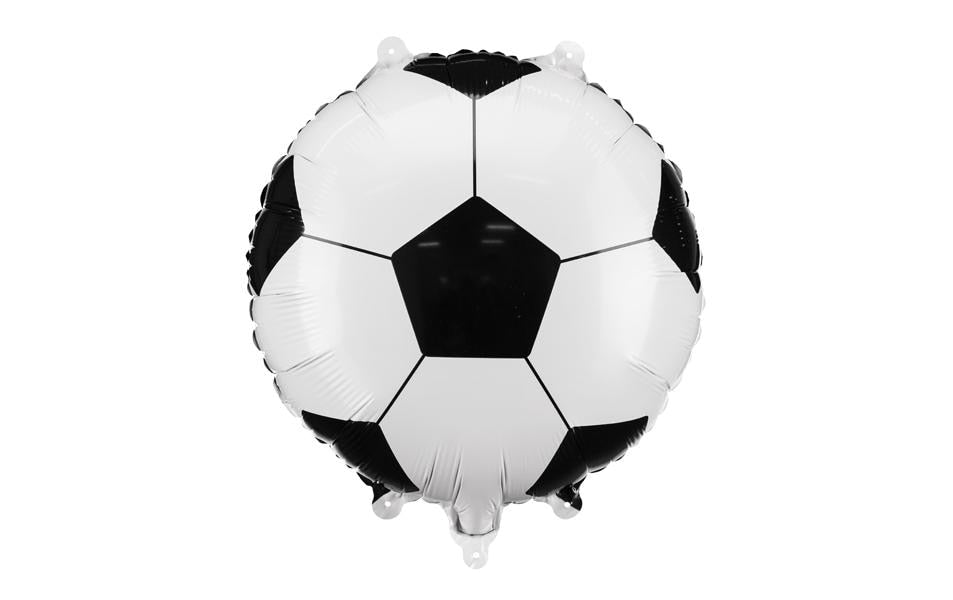 PartyDeco Folienballon Fussball – Schwarz-Weiss – 35 × 35 cm – 1 Stück