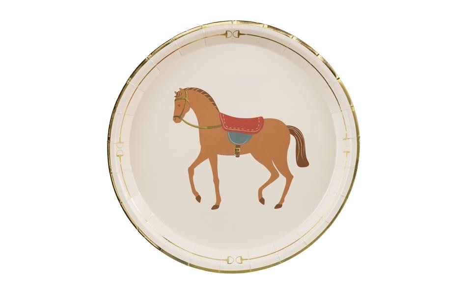 PartyDeco Teller, Papier/Karton – Ø 23 cm, mehrfarbig – 1 Stk.