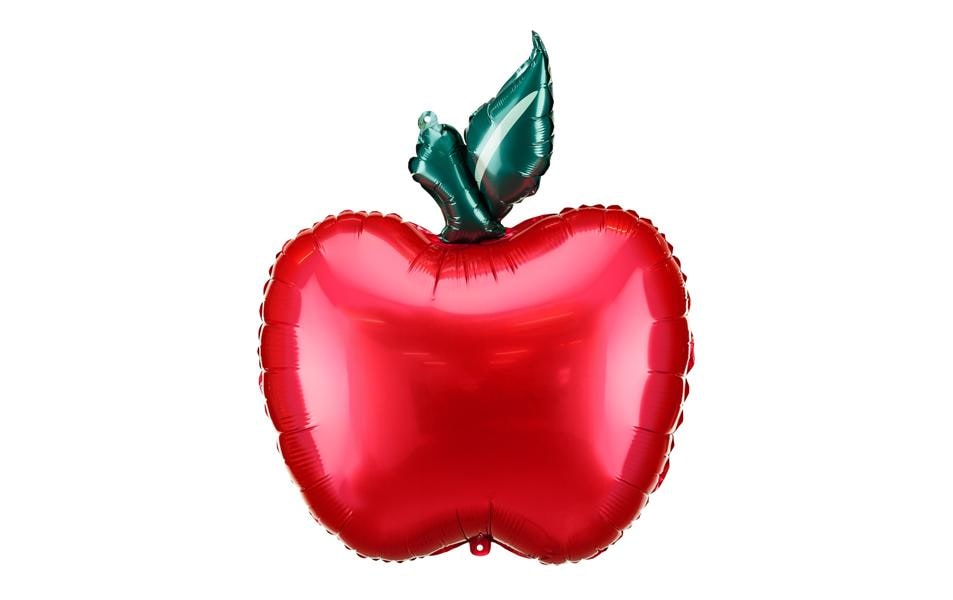 PartyDeco Folienballon Apfel – mehrfarbig – 45 × 57 cm – 1 Stk