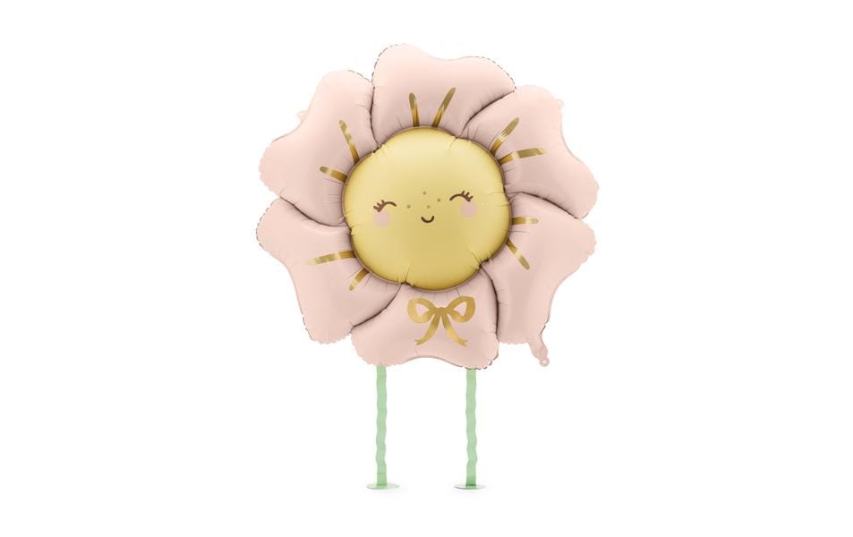 PartyDeco Folienballon Blume – Rosa – 80 × 80 cm – Folie – 1 Stk