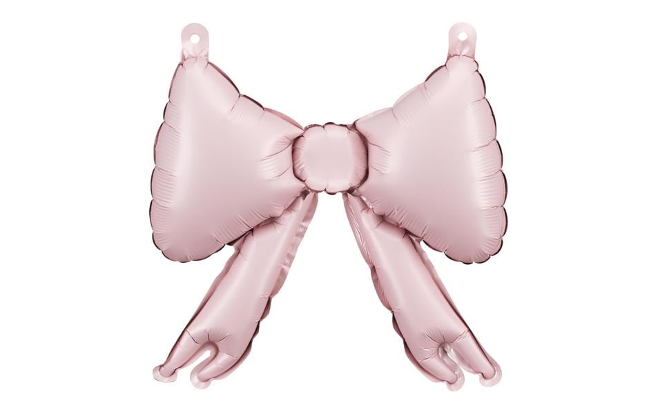 PartyDeco Folienballon Schleife – Rosa – 25 × 25 cm – 5 Stk