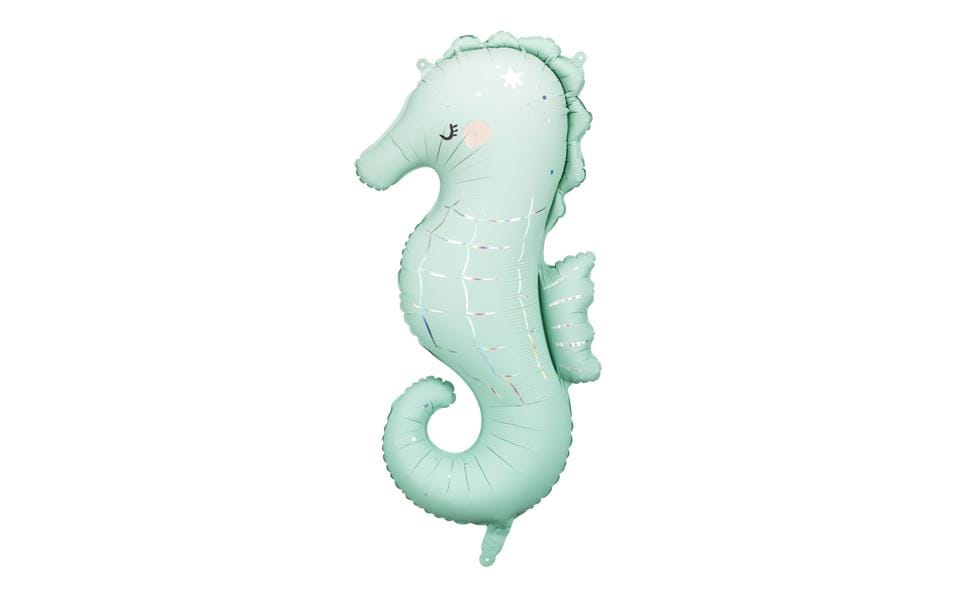 PartyDeco Folienballon Seepferdchen – mehrfarbig – 47 × 98 cm – 1 Stk