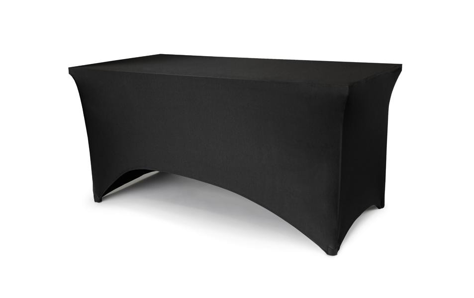 PartyDeco Tischdecke Polyester Schwarz – 183 × 74 cm