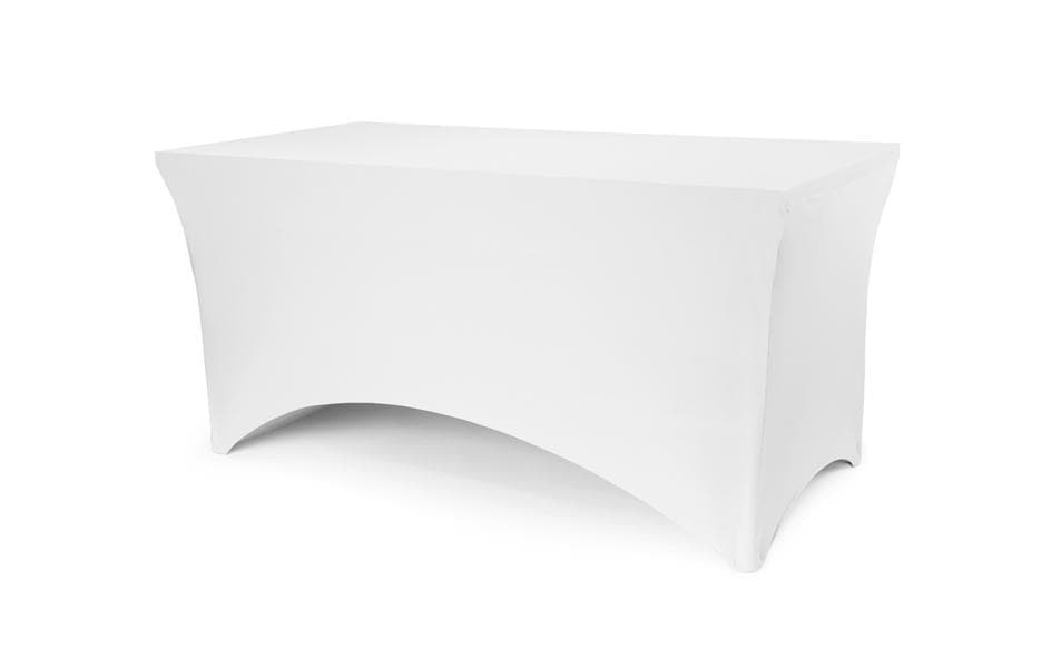 PartyDeco Polyester Tischdecke Weiss – 183 × 74 cm