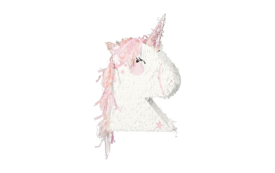 PartyDeco Faltbare Pinata Einhornkopf – Mehrfarbig – 41 × 10 × 48 cm – 1 Stk