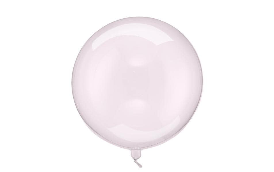 PartyDeco Luftballon Party – transparent rosa – Ø 40 cm – Folie – 1 Stk