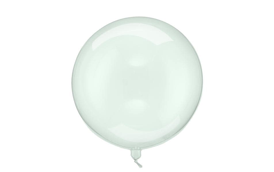 PartyDeco Party Luftballons – transparent, hellgrün – Ø 40 cm – Folie – 1 Stück