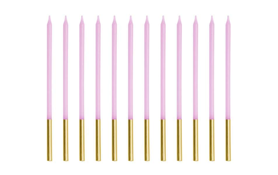 PartyDeco Geburtstagskerzen – Lila – 14 cm