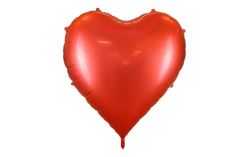 PartyDeco Folienballon Herz – Rot – 150 × 126 cm – Folie – 1 Stk