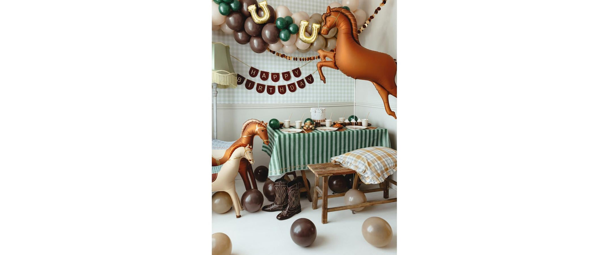 PartyDeco Folienballon Hufeisen – Gold – 18 × 19 cm – 3 Stk