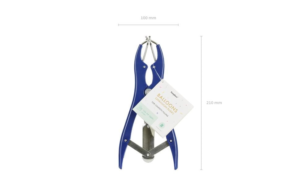PartyDeco Pumpe für Luftballons – Blau – 22 cm – Metall – 1 Stk