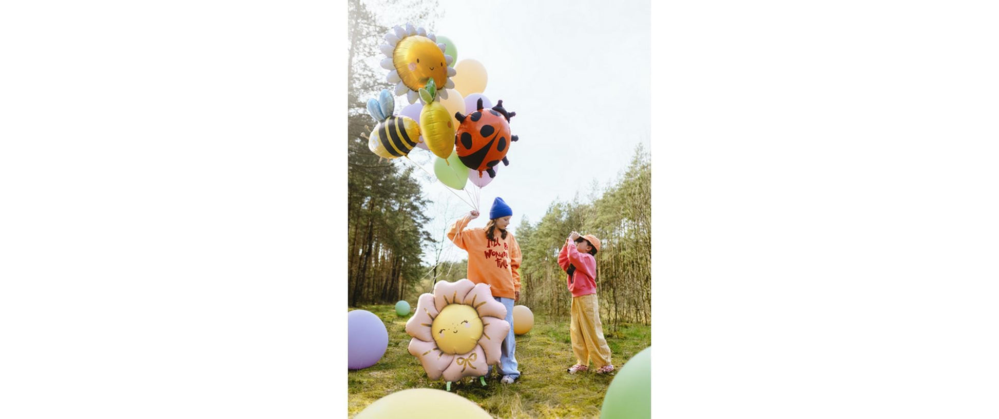 PartyDeco Folienballon Marienkäfer – mehrfarbig – 64,5 × 66 cm – 1 Stk