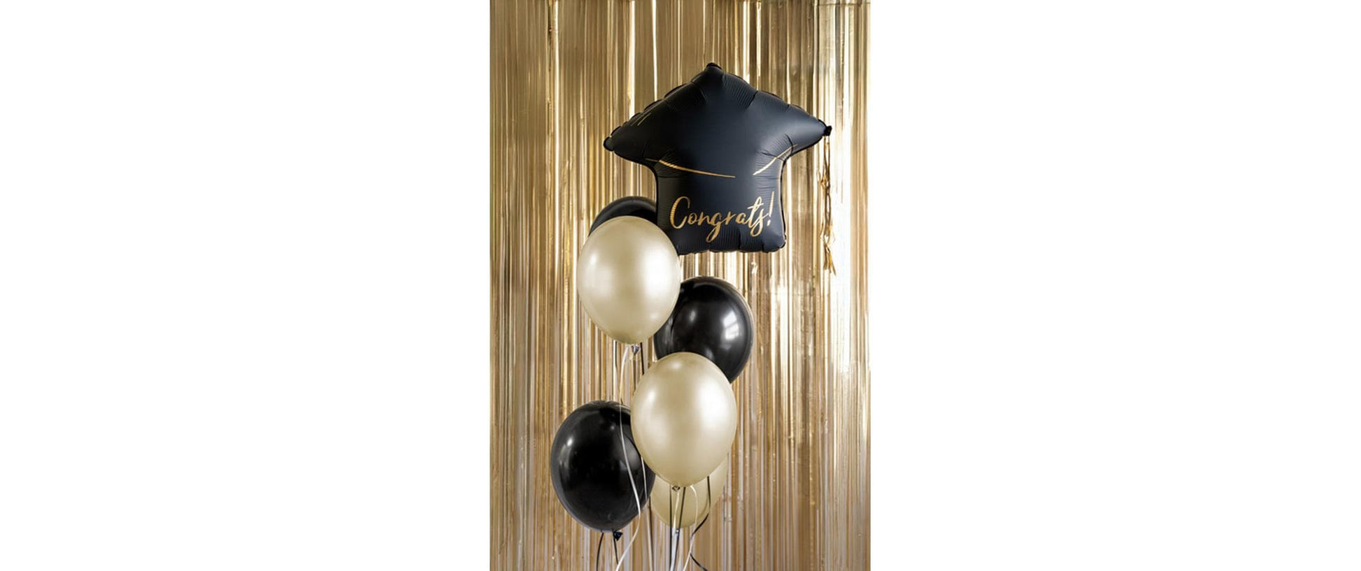 PartyDeco Folienballon Kappe – schwarz – 53 × 44 cm – 1 Stk