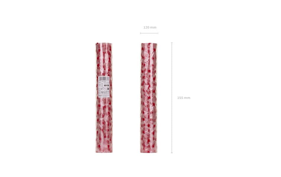PartyDeco Tischläufer – Polyester, Herzmotiv, 36 cm × 9 m