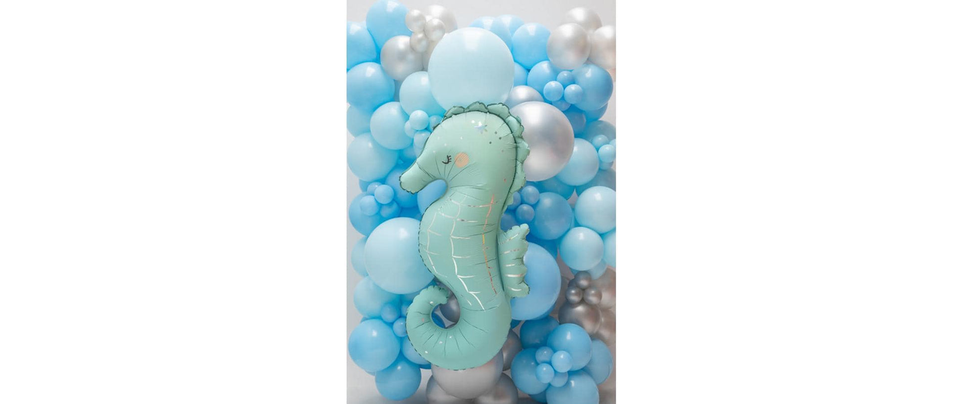 PartyDeco Folienballon Seepferdchen – mehrfarbig – 47 × 98 cm – 1 Stk