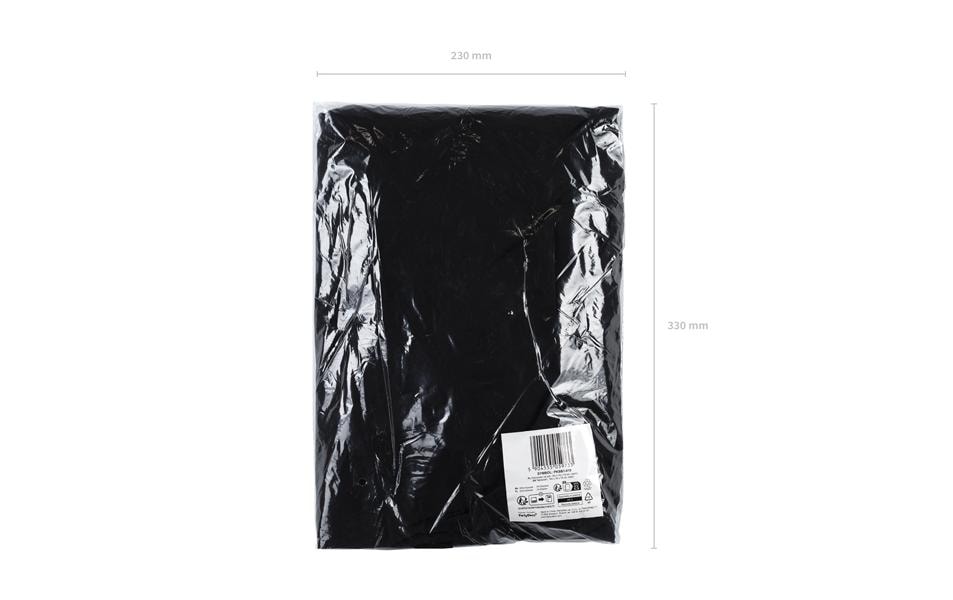 PartyDeco Tischdecke Polyester Schwarz – 183 × 74 cm