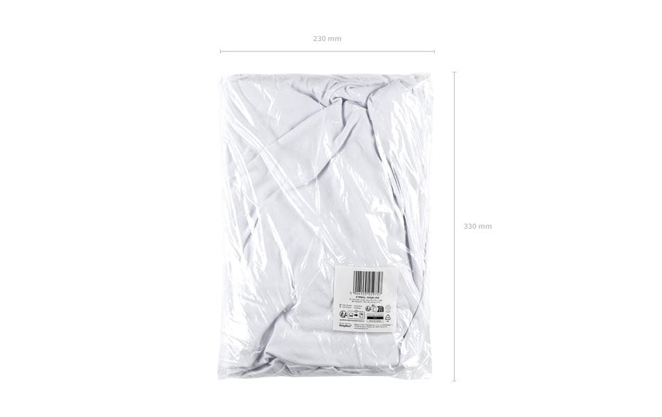 PartyDeco Polyester Tischdecke Weiss – 183 × 74 cm