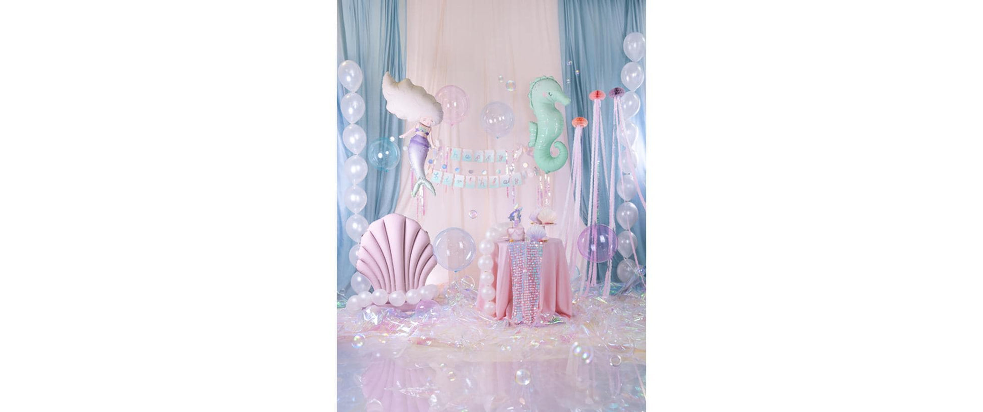 PartyDeco Party Luftballons – transparent, hellgrün – Ø 40 cm – Folie – 1 Stück