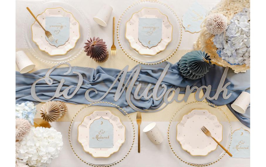 PartyDeco Becher, Papier – 2,2 dl, beige/gold – 6 Stk.