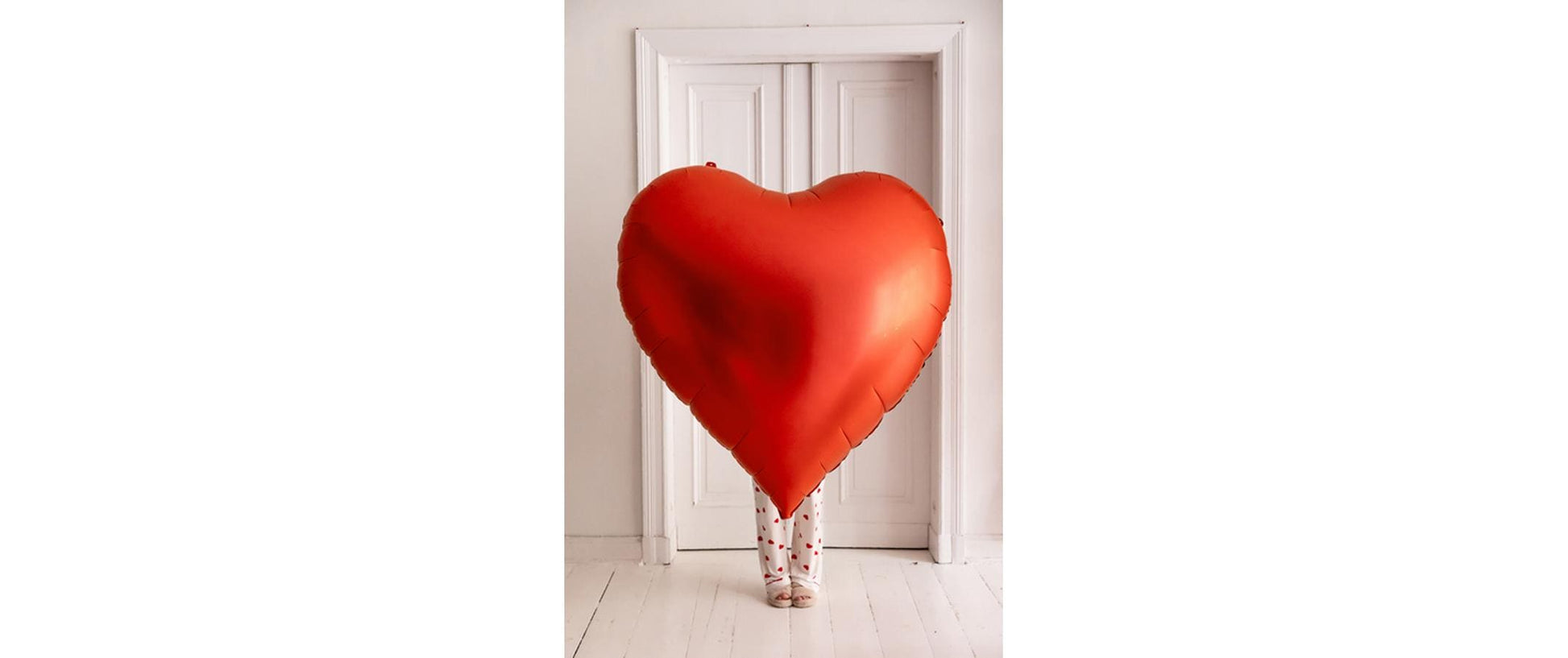PartyDeco Folienballon Herz – Rot – 150 × 126 cm – Folie – 1 Stk