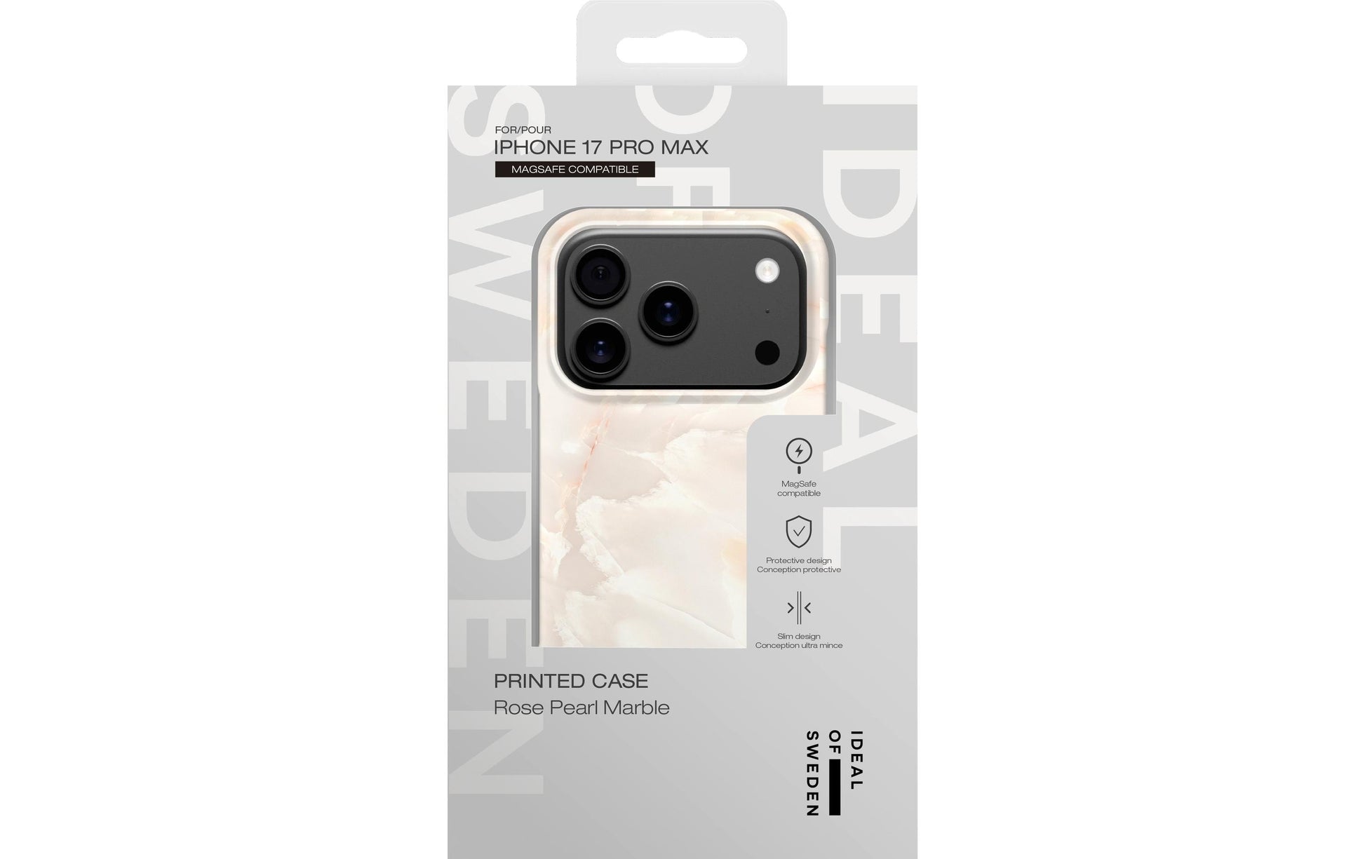 Ideal of Sweden – Backcover – für Apple iPhone 17 Pro Max – Rose Pearl Marble – PC, MagSafe-kompatibel