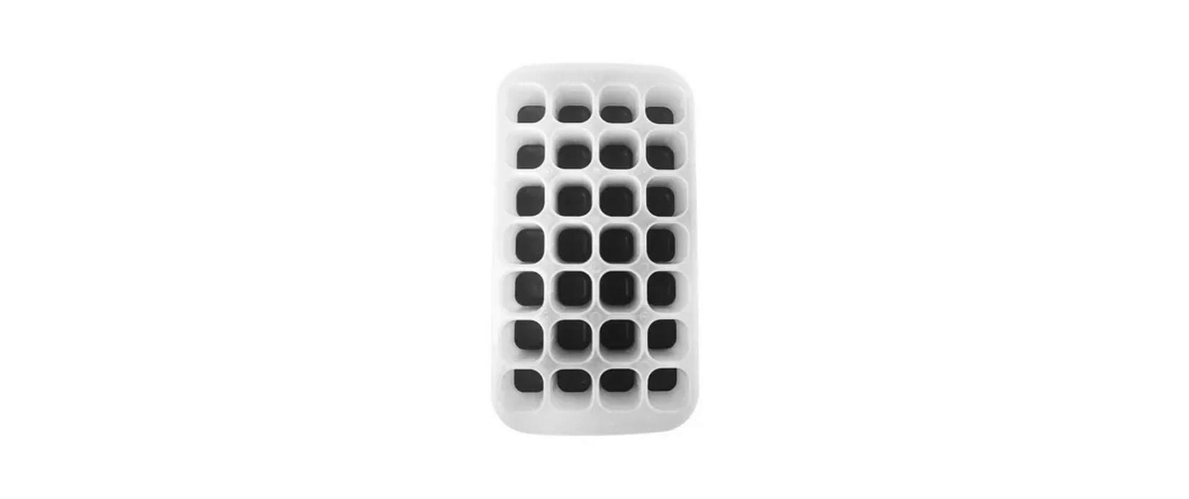Gault millau Eiswürfelform für 24 Eiswürfel, 15 × 35 cm, Kunststoff, Schwarz