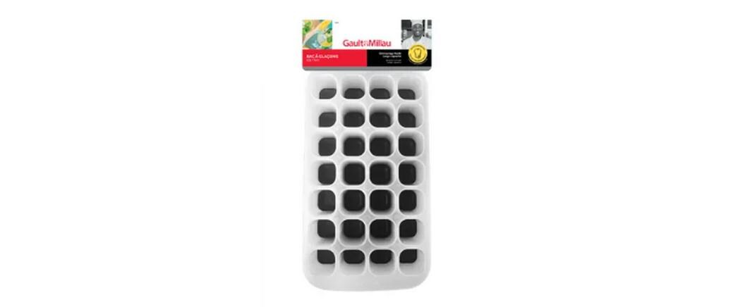 Gault millau Eiswürfelform für 24 Eiswürfel, 15 × 35 cm, Kunststoff, Schwarz