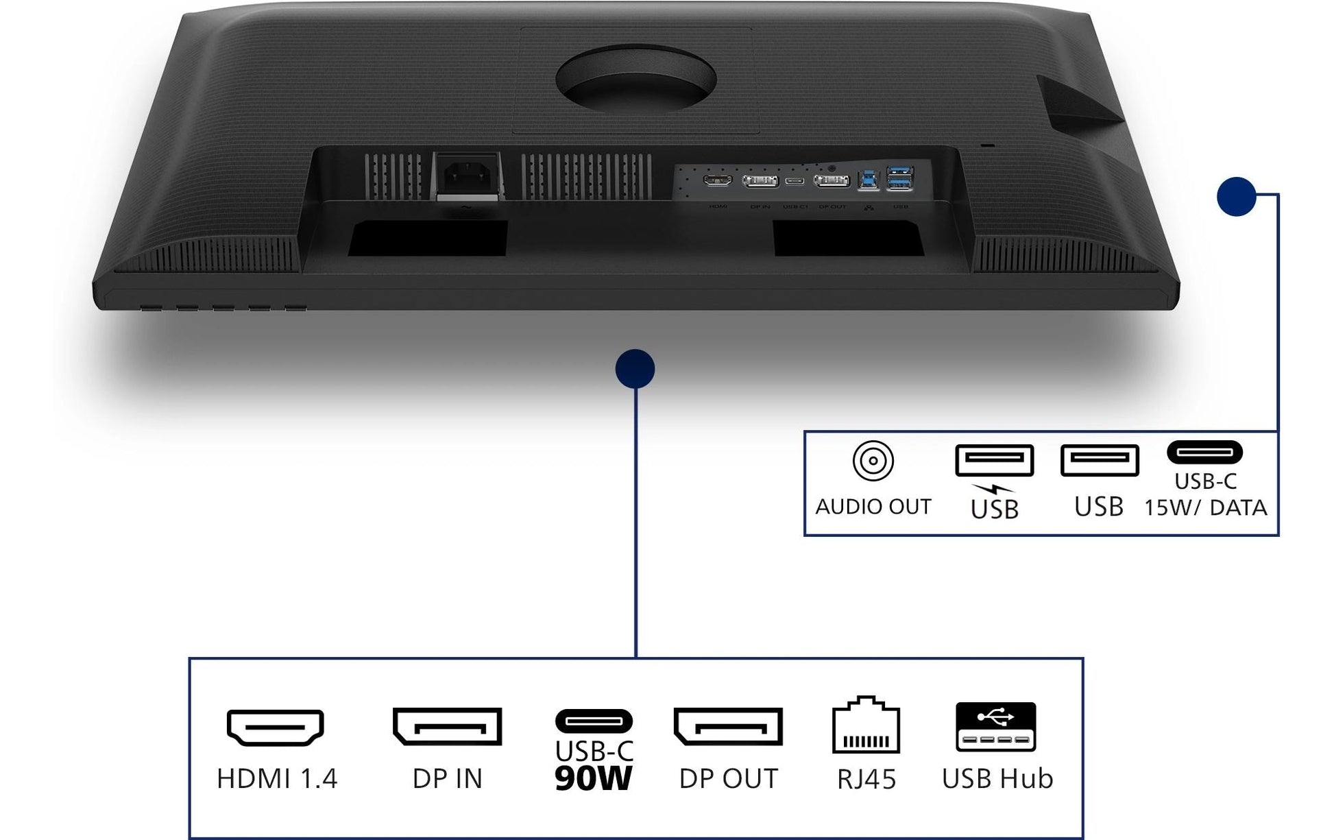 Philips 24B2U3301D/00 – Monitor, 24", IPS, 100 Hz, USB-Hub, Lautsprecher, höhenverstellbar, Schwarz