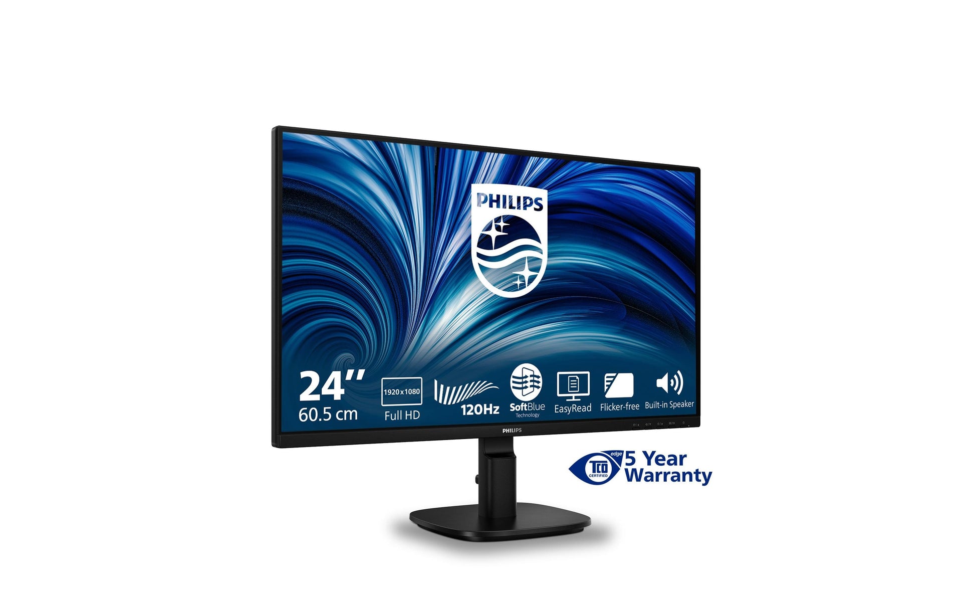 Philips 24B2N2200/00 – Monitor, 24", 1920 × 1080 (Full HD), IPS, 120 Hz, Integrierte Lautsprecher, Schwarz
