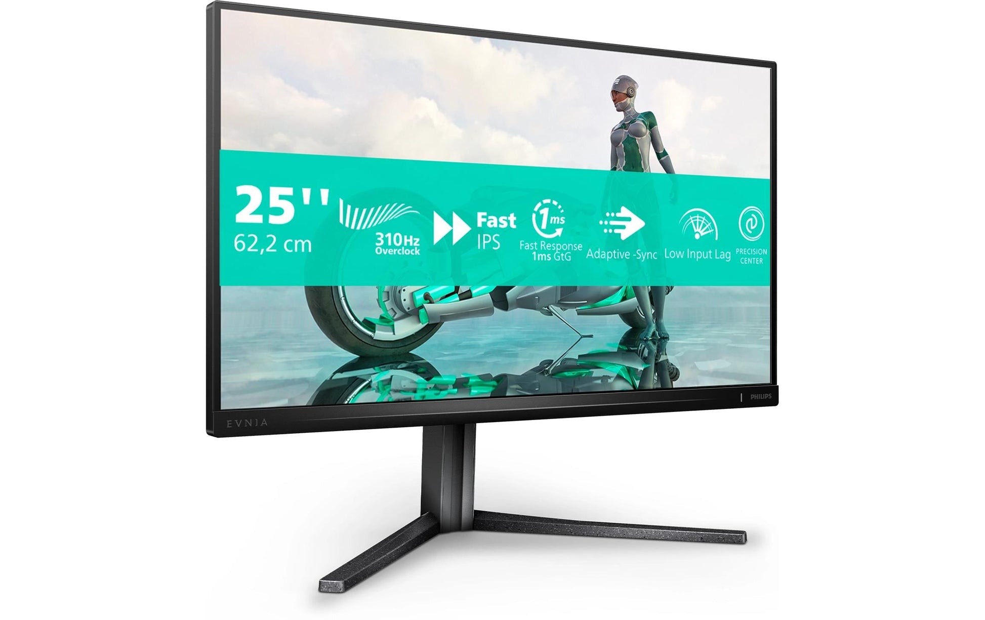 Philips 25 VA Gaming Monitor, 25", IPS, 300 Hz, G-Sync, Entspiegelt, Neigbar, Schwarz