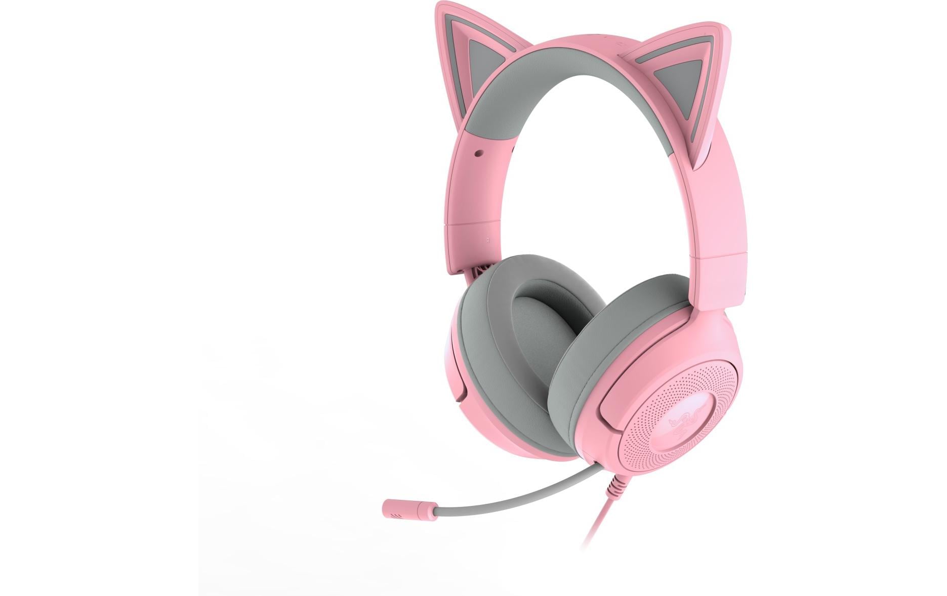 Razer Kraken Kitty V3 X – Duo Headset, Over-Ear – 3,5 mm, Surround-Sound – Rosa – für PC/PS5/PS4