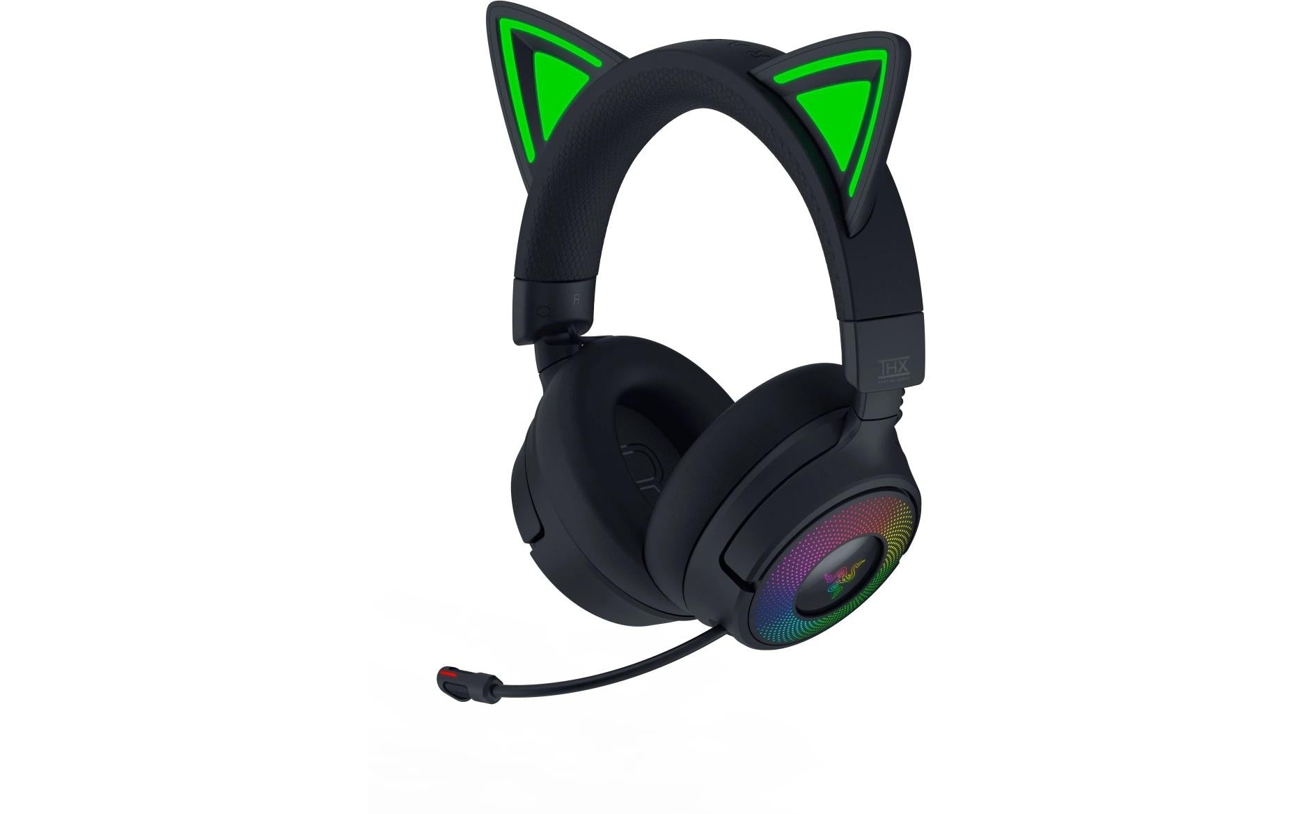 Razer Kraken Kitty V3 Pro – Bluetooth Gaming-Headset, Surround-Sound, Stummschaltung – Schwarz – für PS5/PS4/P