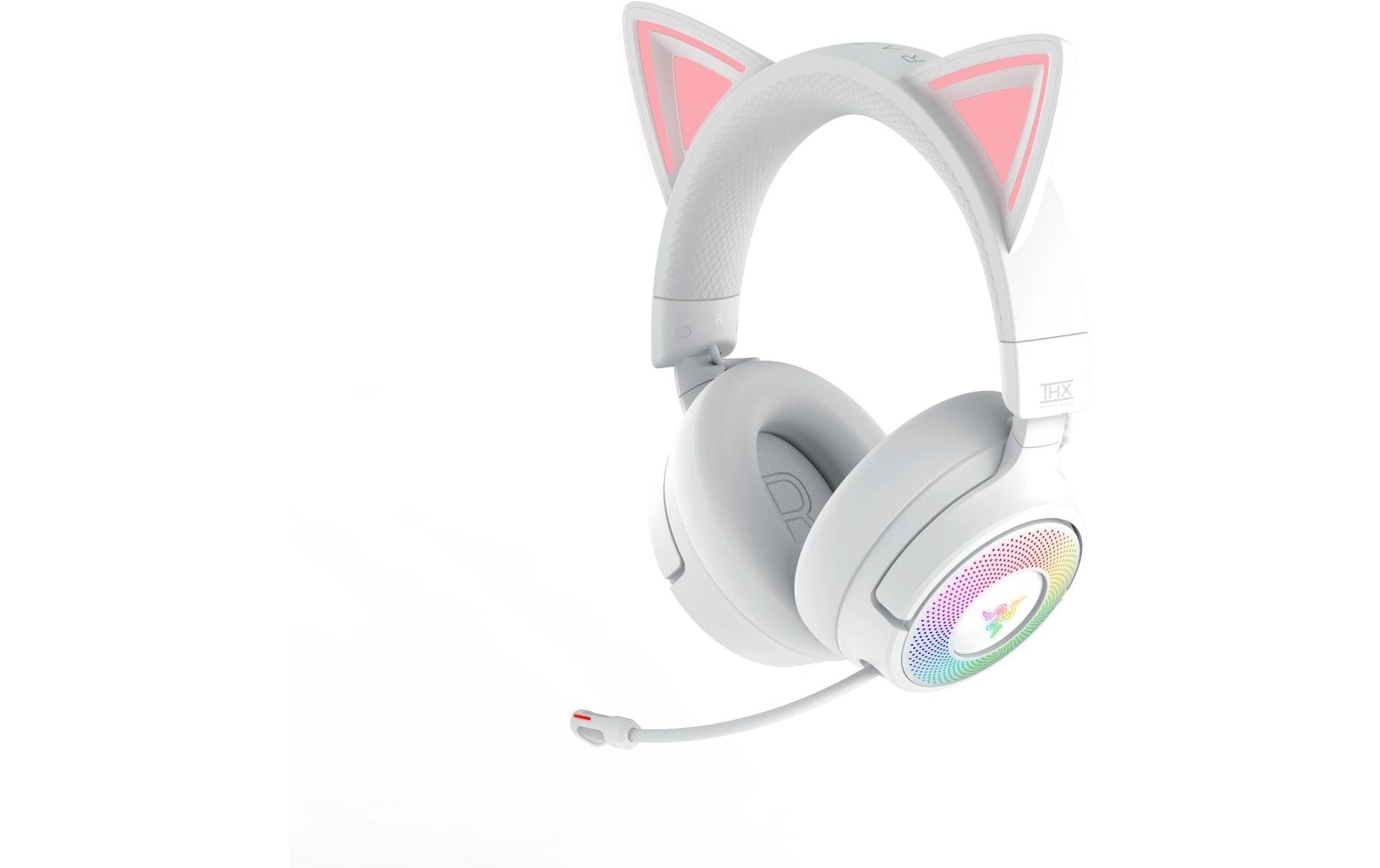 Razer Kraken Kitty V3 Pro – Gaming-Headset – Bluetooth, Surround-Sound, Mikrofon – Weiss – für PC/PS5/PS4