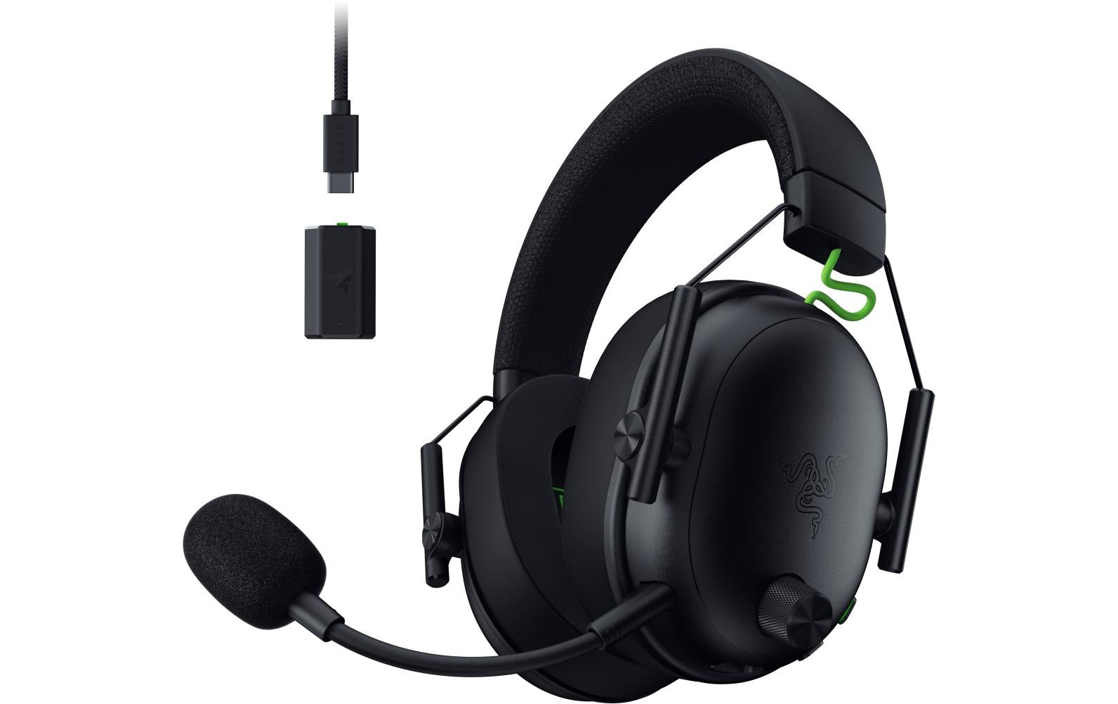 Razer BlackShark V3 – Over-Ear Gaming-Headset – Bluetooth, Surround-Sound, abnehmbares Mikrofon – Schwarz