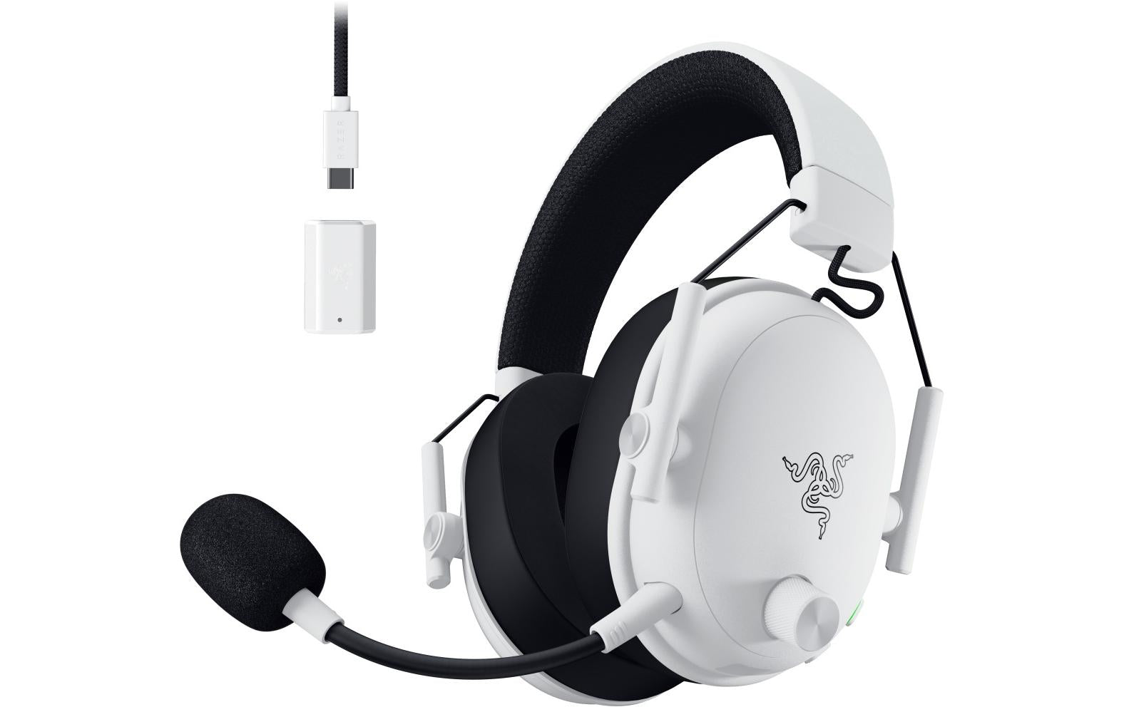 Razer BlackShark V3 – Over-Ear Gaming-Headset – Bluetooth, Surround-Sound – Weiss – für PS5/PS4/PC