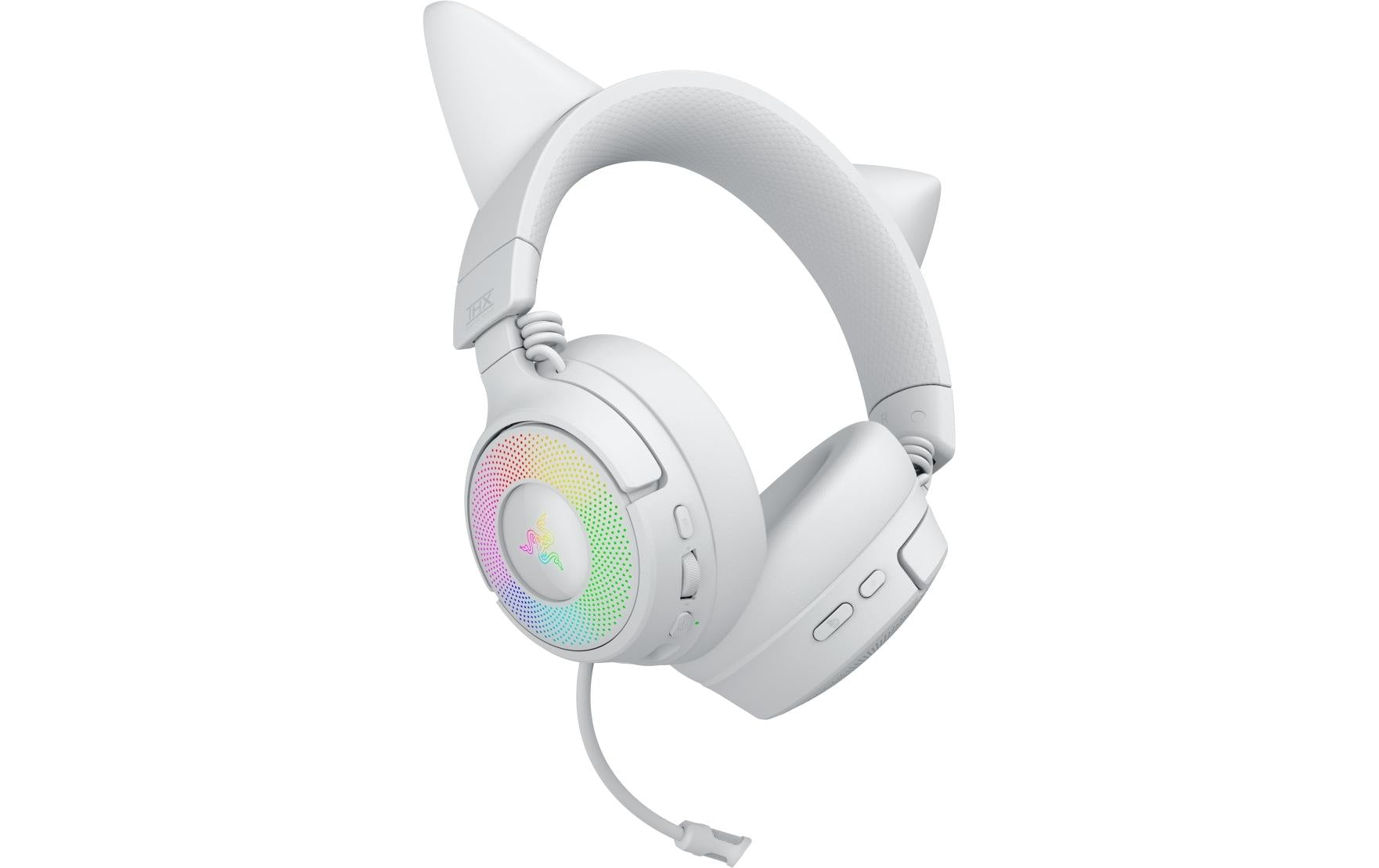 Razer Kraken Kitty V3 Pro – Gaming-Headset – Bluetooth, Surround-Sound, Mikrofon – Weiss – für PC/PS5/PS4