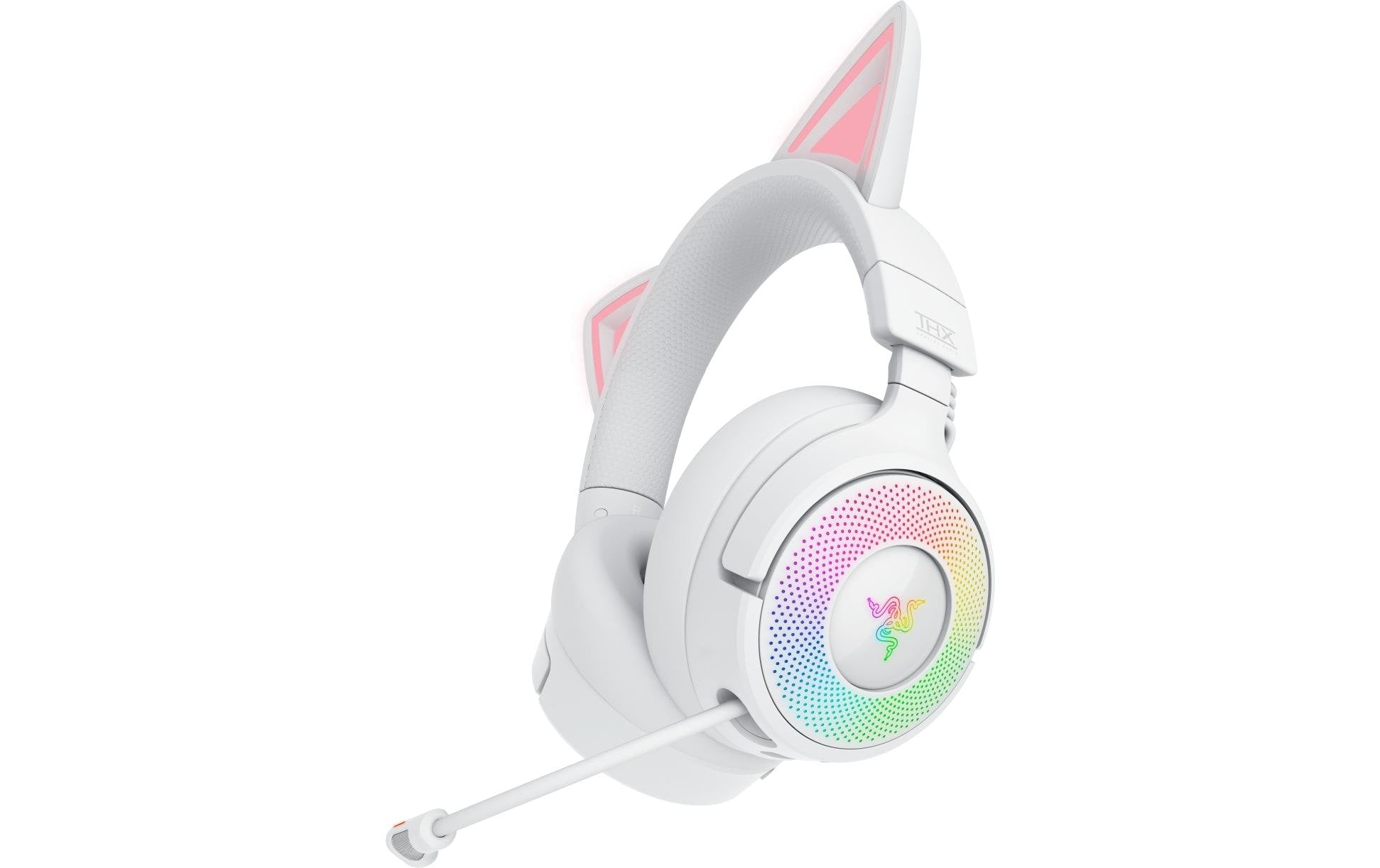Razer Kraken Kitty V3 Pro – Gaming-Headset – Bluetooth, Surround-Sound, Mikrofon – Weiss – für PC/PS5/PS4