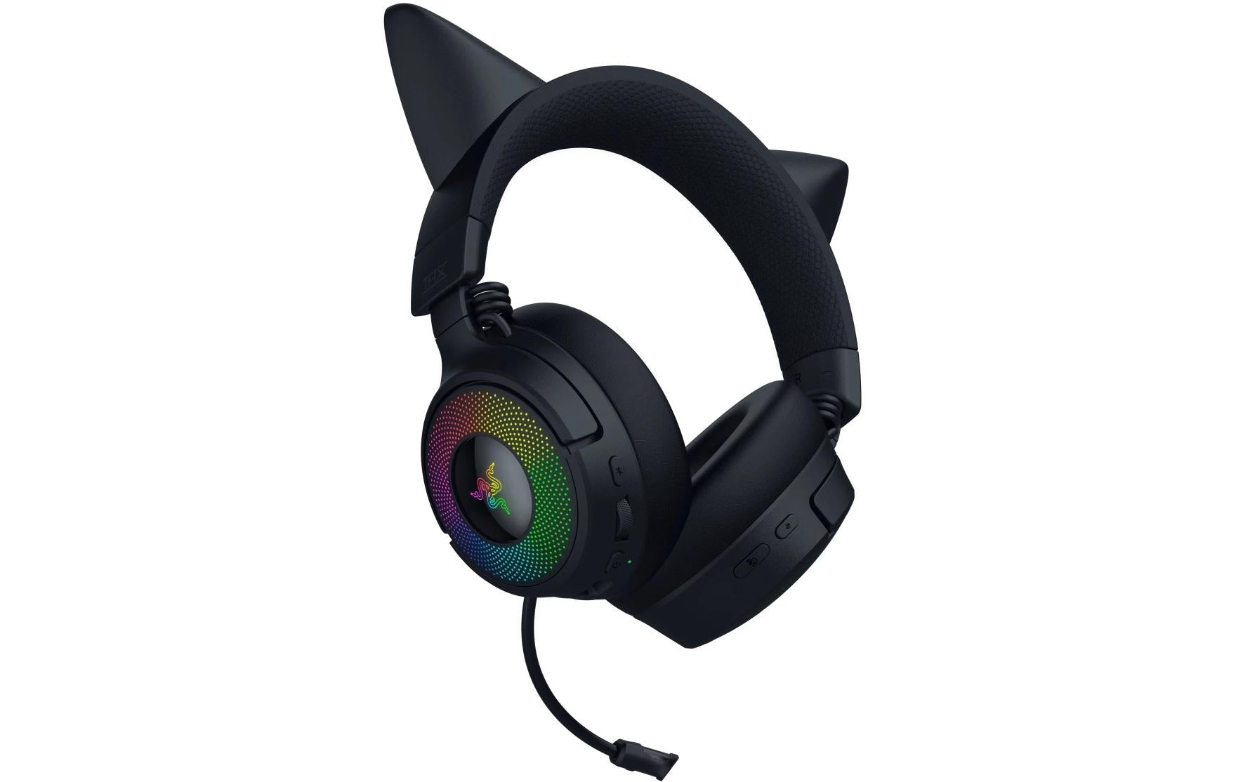 Razer Kraken Kitty V3 Pro – Bluetooth Gaming-Headset, Surround-Sound, Stummschaltung – Schwarz – für PS5/PS4/P