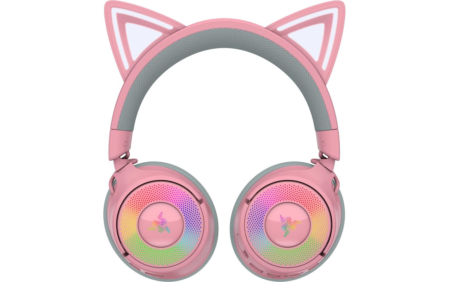 Razer Kraken Kitty V3 Pro – Over-Ear Headset – Bluetooth, Surround Sound, Stummschaltung – Rosa – für PC
