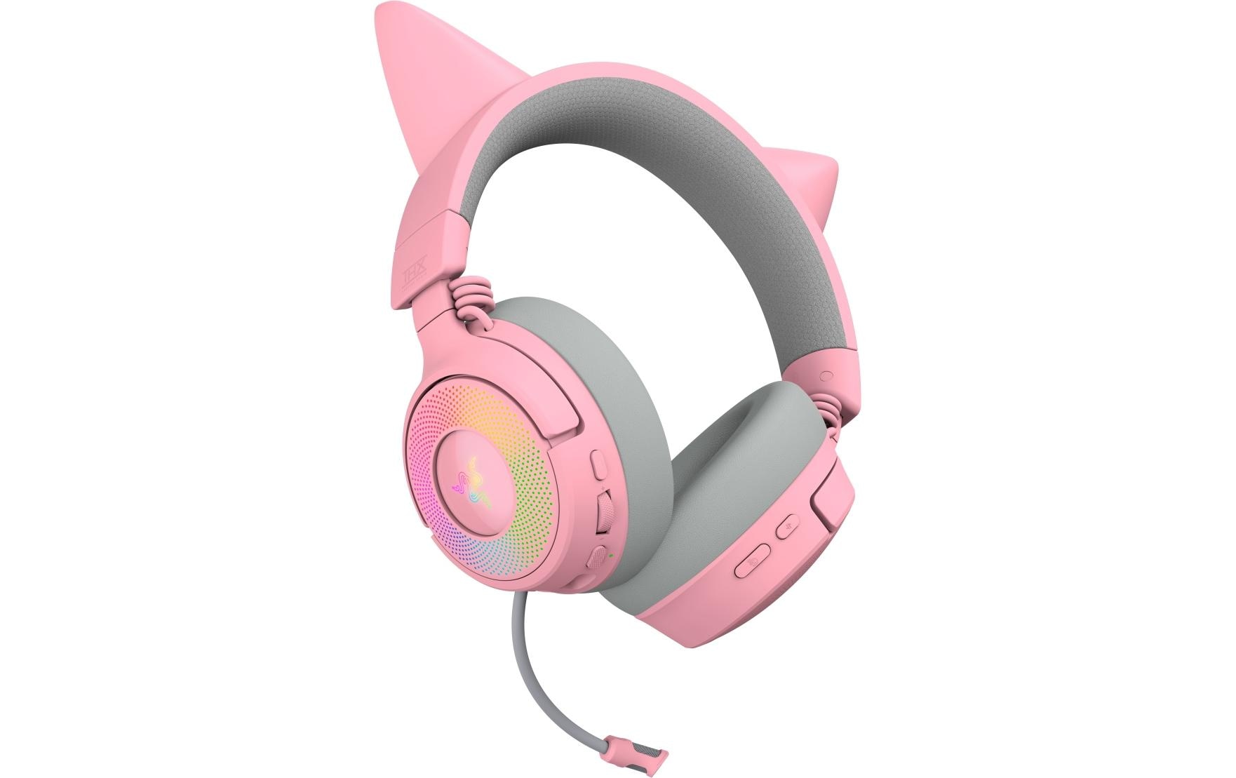 Razer Kraken Kitty V3 Pro – Over-Ear Headset – Bluetooth, Surround Sound, Stummschaltung – Rosa – für PC
