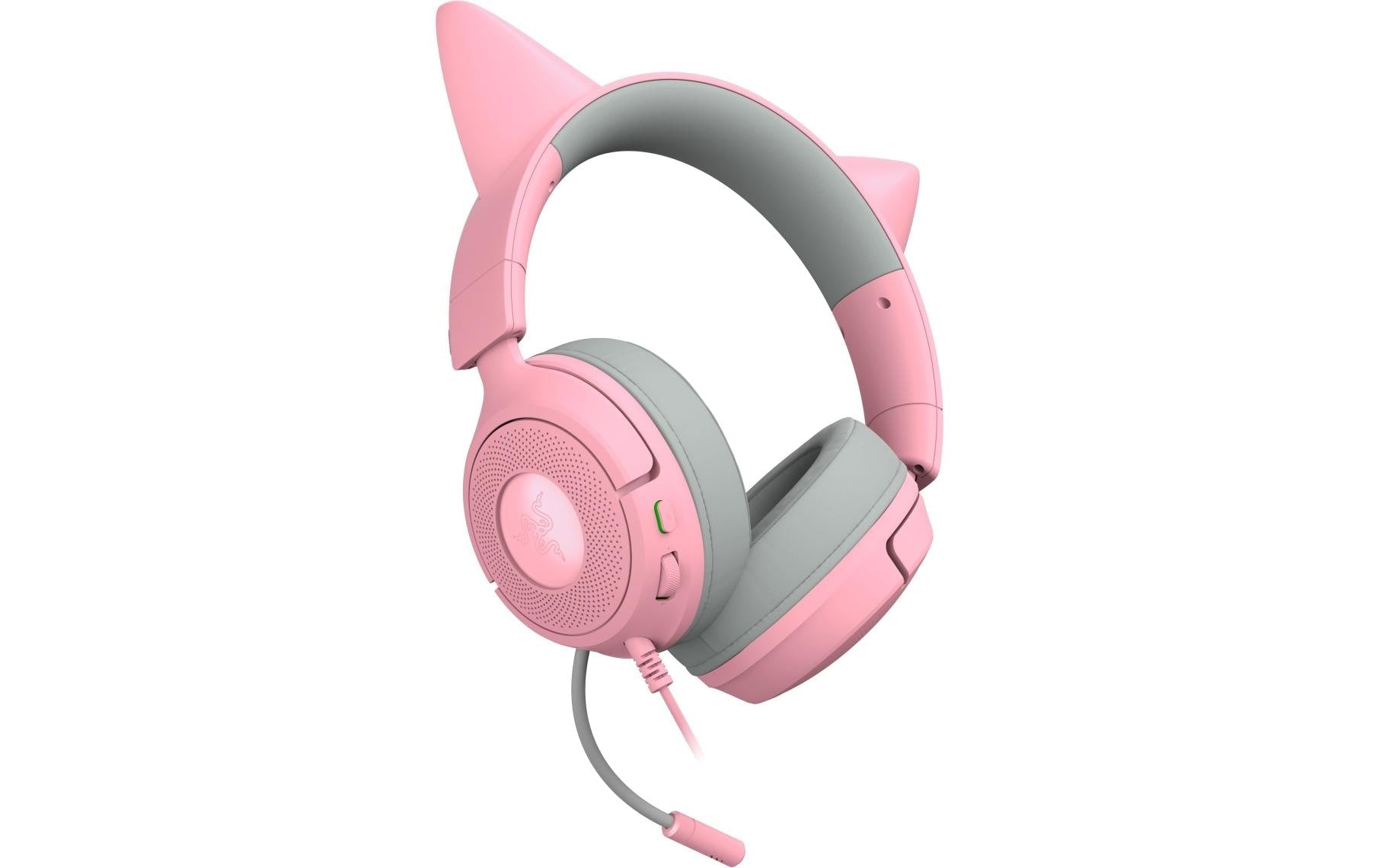 Razer Kraken Kitty V3 X – Duo Headset, Over-Ear – 3,5 mm, Surround-Sound – Rosa – für PC/PS5/PS4