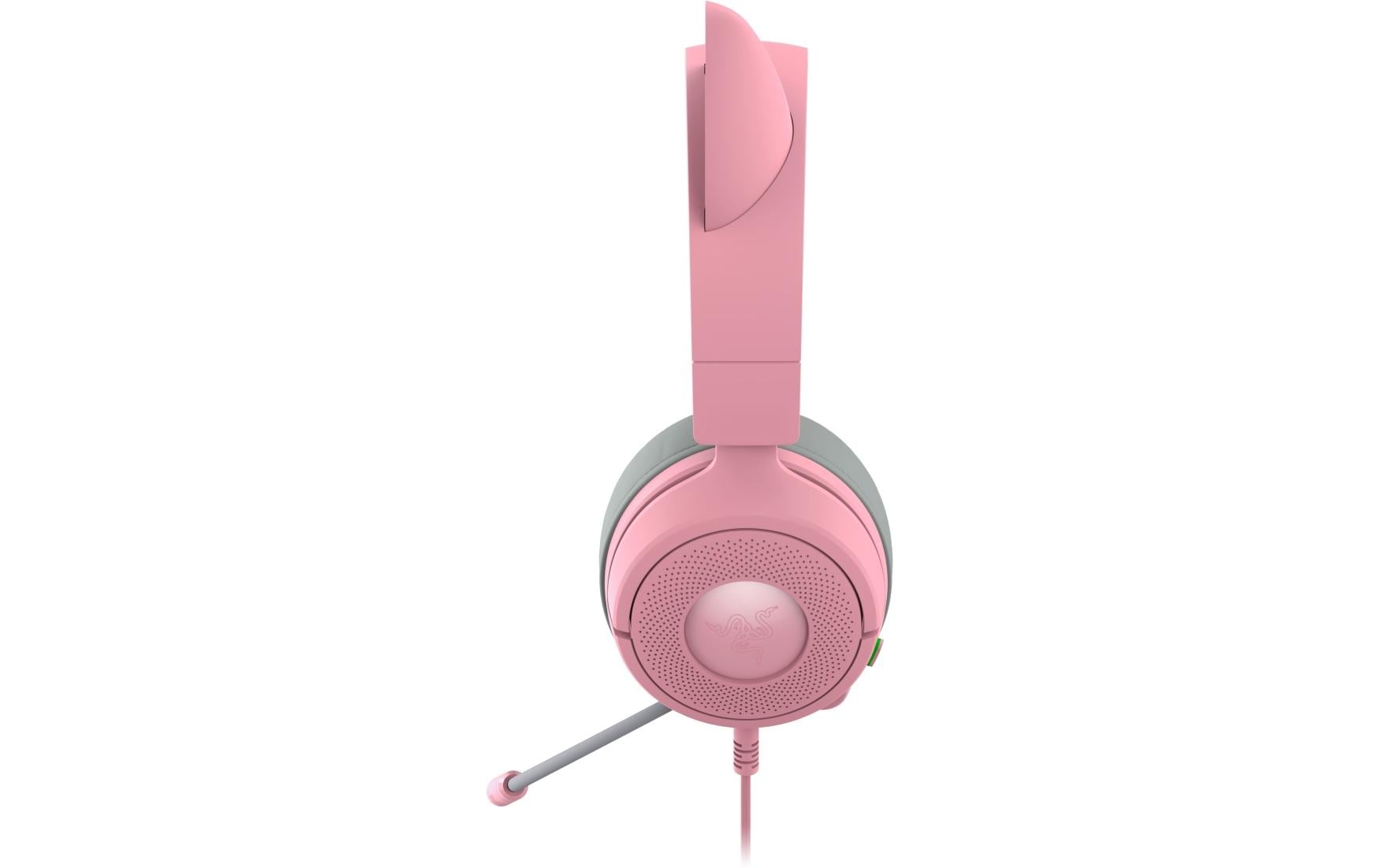Razer Kraken Kitty V3 X – Duo Headset, Over-Ear – 3,5 mm, Surround-Sound – Rosa – für PC/PS5/PS4