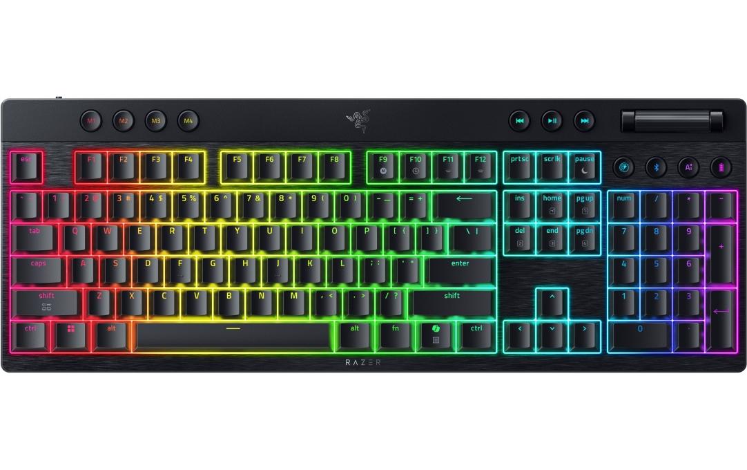 Razer BlackWidow V4 Low-profile HyperSpeed – Tastatur, kabellos (Bluetooth/2,4 GHz), CH-Layout (DE-CH)